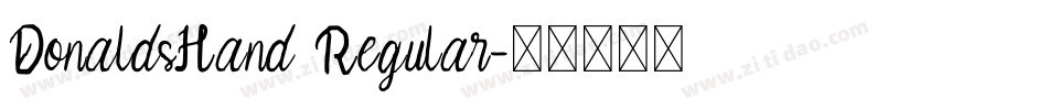 DonaldsHand Regular字体转换